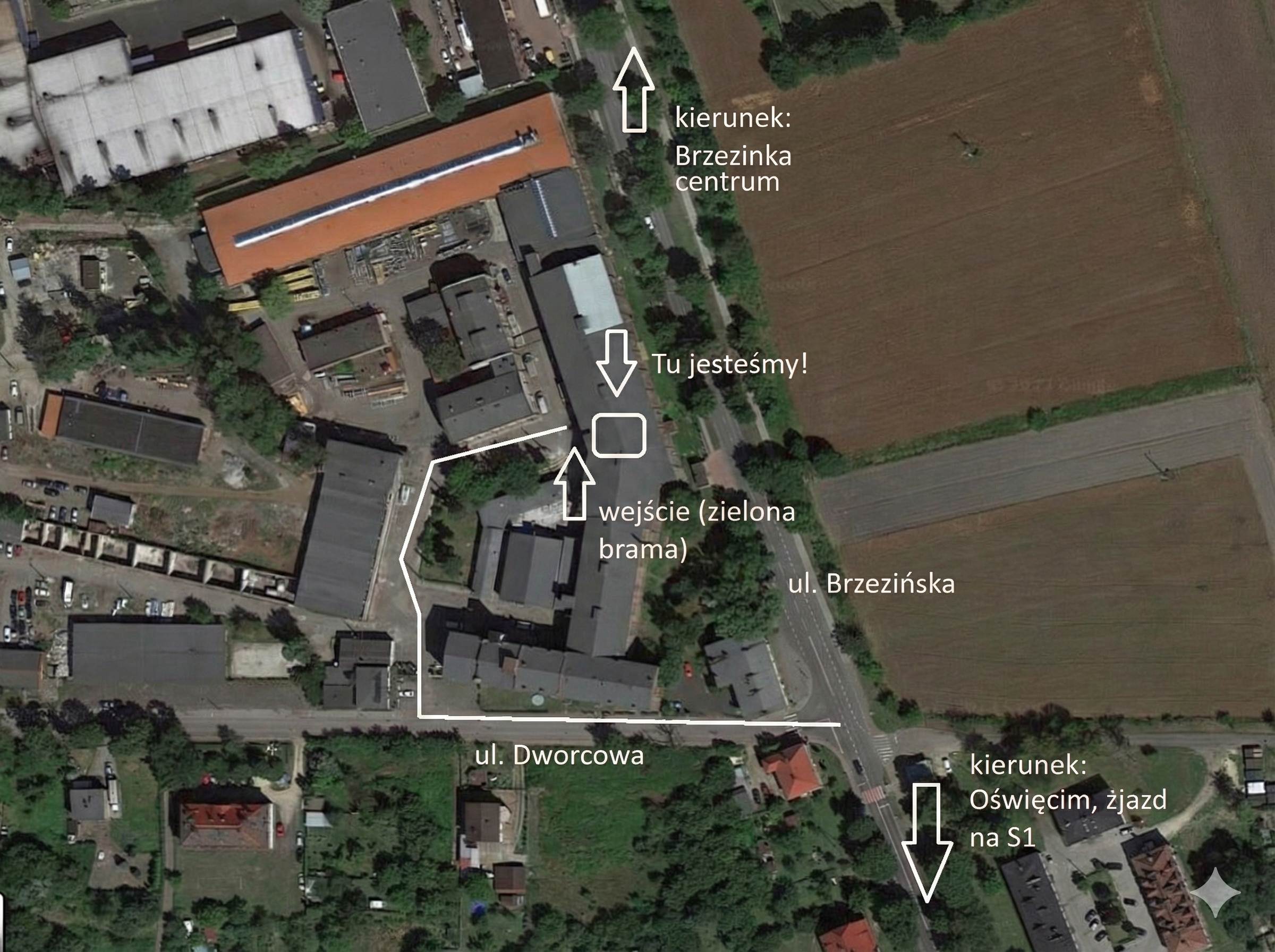 Schemat dojazdu i parking - mapa statyczna